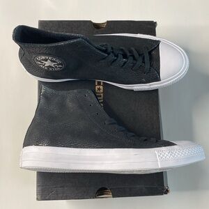 Converse All Star CTAS high women’s 9 nine black glitter brand NWB